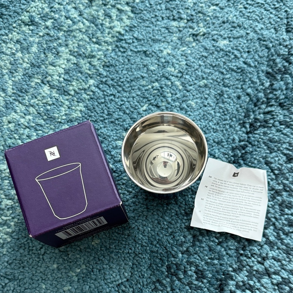 (New) Nespresso Limited Edition Pixie Cup- Stainless steel, Double wall